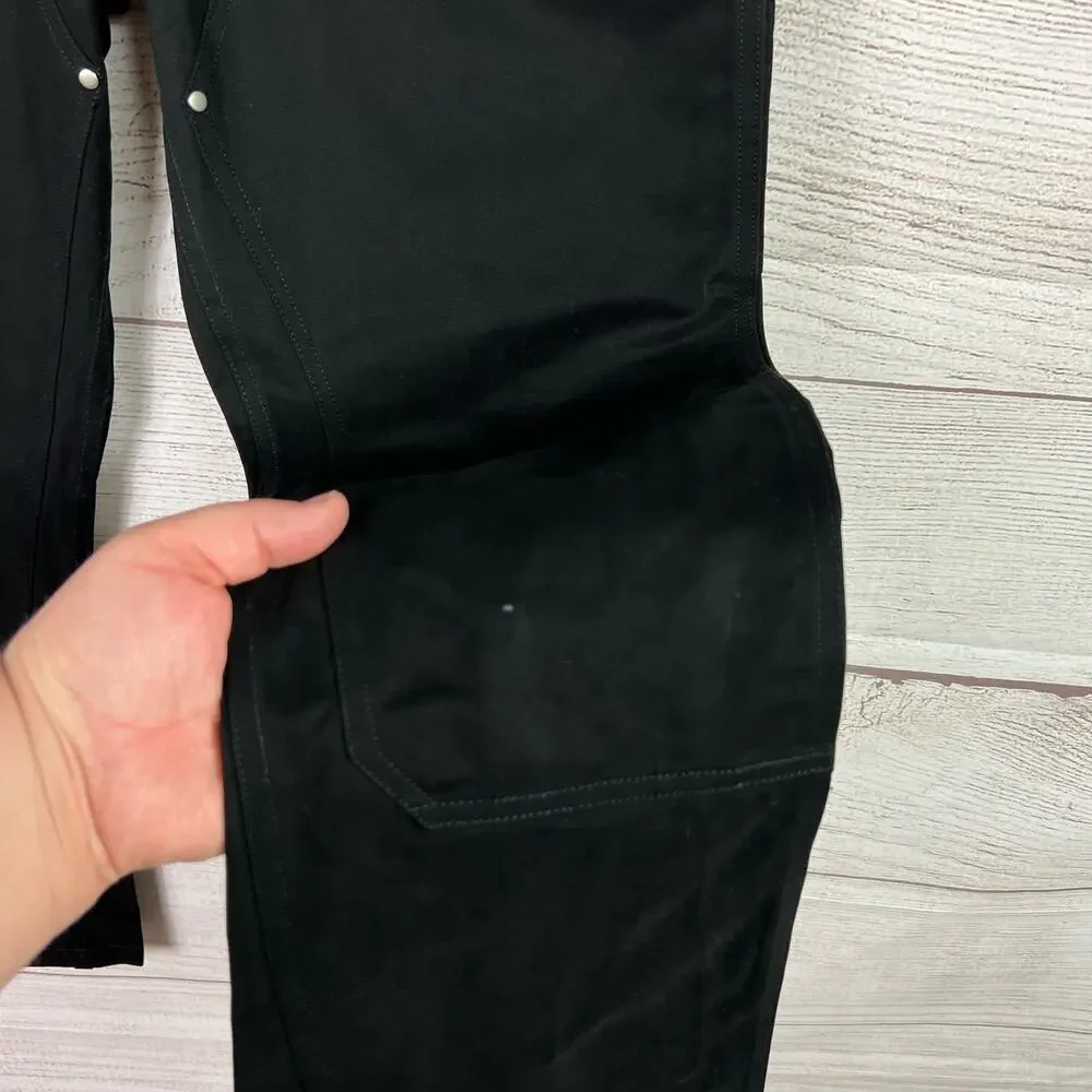 Vuja Dé Men's Black Flared Carpenter Pants Size Medium